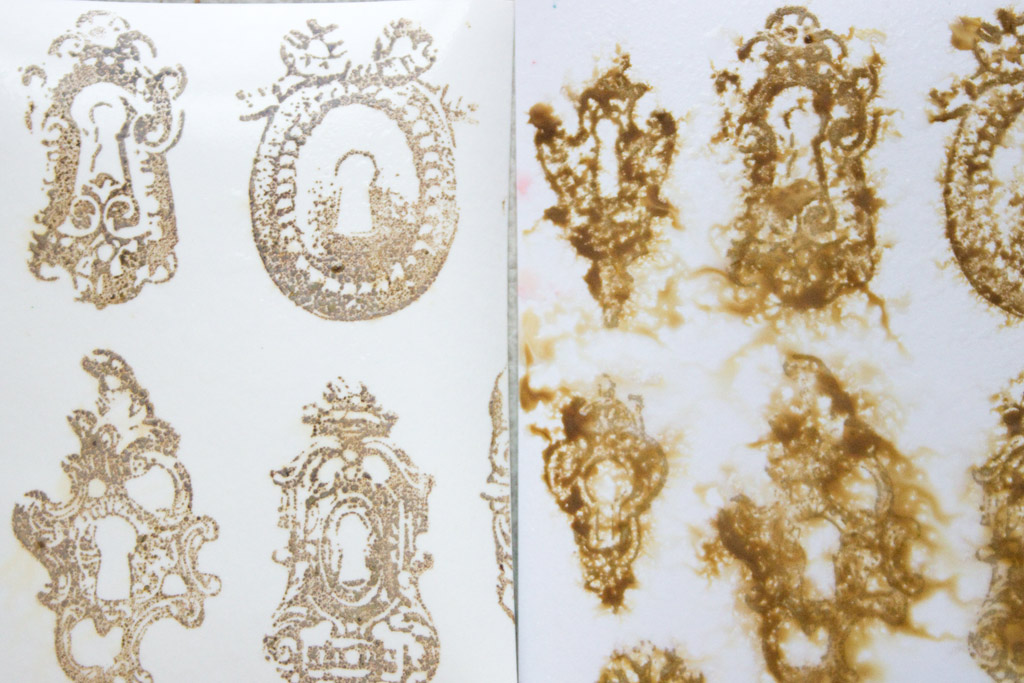 gold stamped designs in book 
