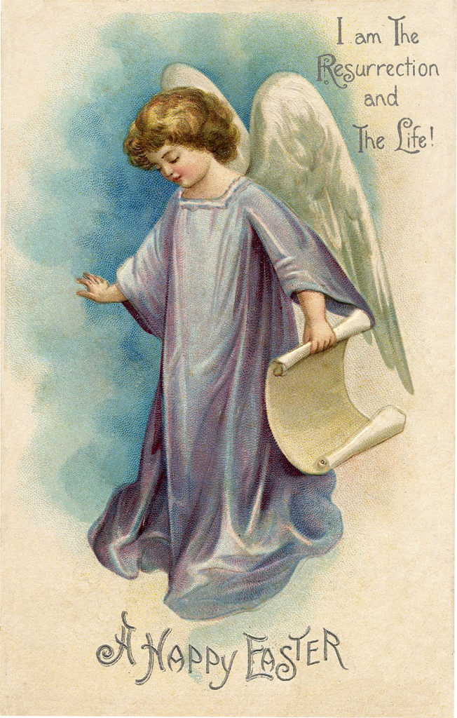 Vintage Easter Angel Picture