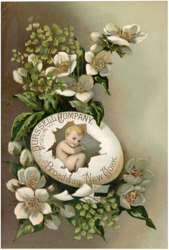 Vintage Easter Egg Baby Picture