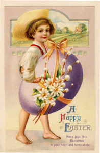 15 Vintage Children with Easter Egg Pictures! - The Graphics Fairy