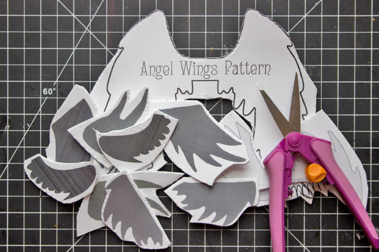 how to cut angel wings into a shirt