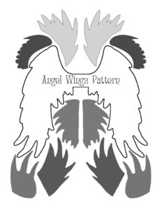 Angel wings drawing pattern
