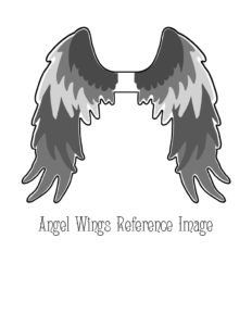 Angel wings drawing