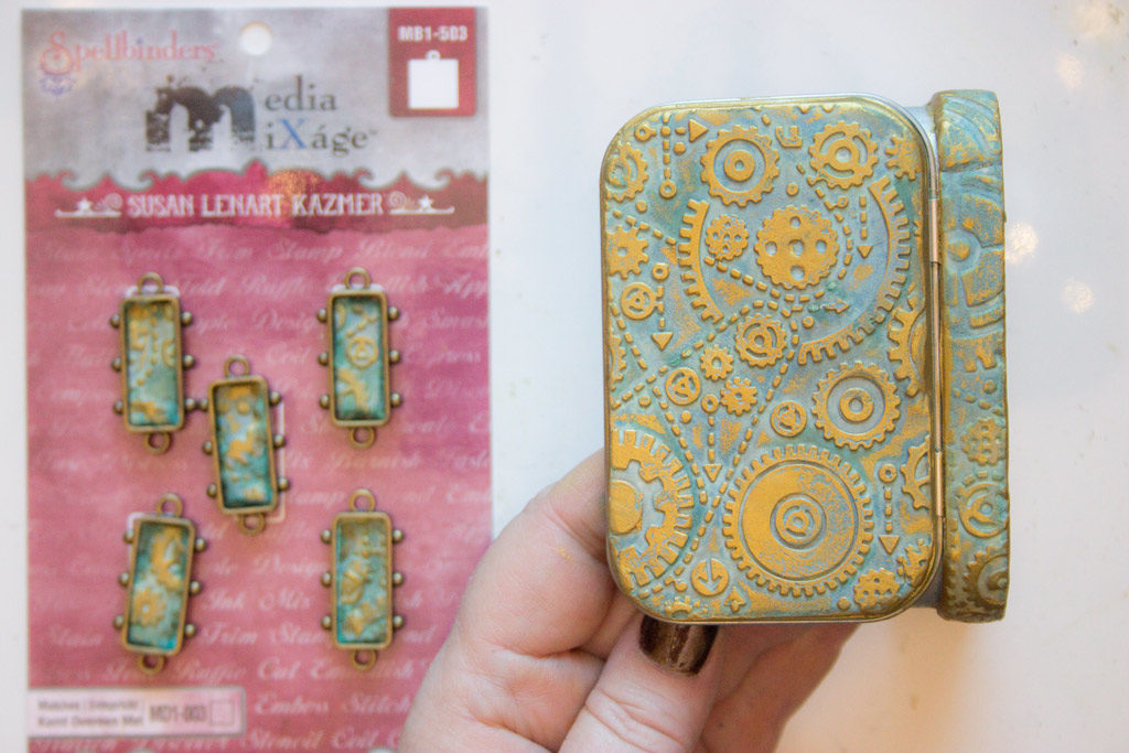 Paper clay charms with altoid tin