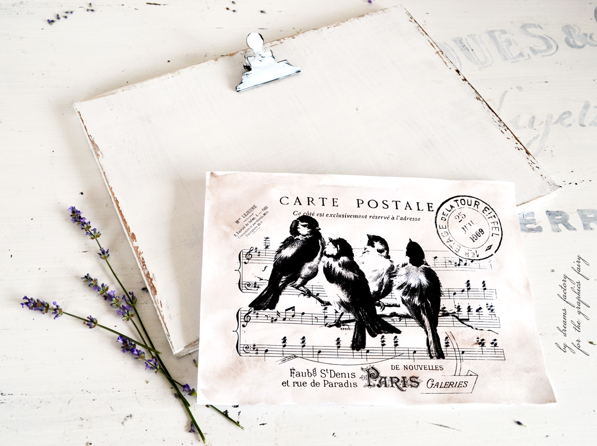 Distressed clipboard frame for your favorite vintage graphics & free printable - by Dreams Factory for The Graphics Fairy