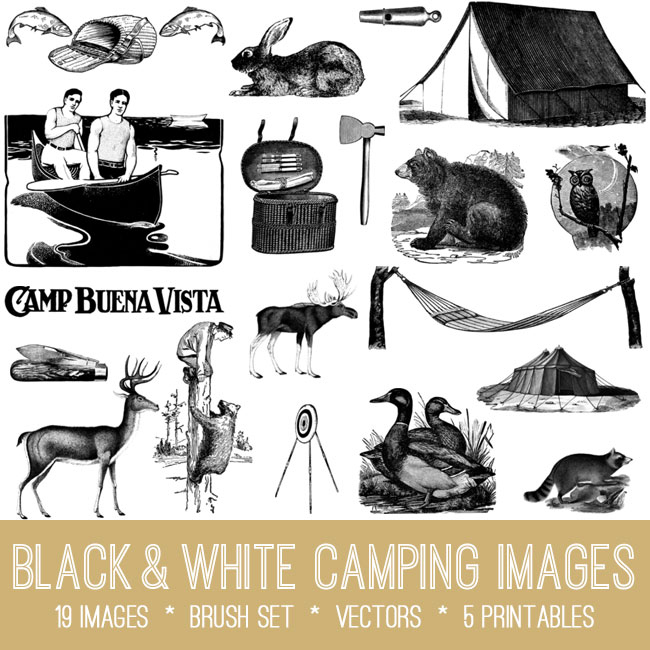Camping Images Collage