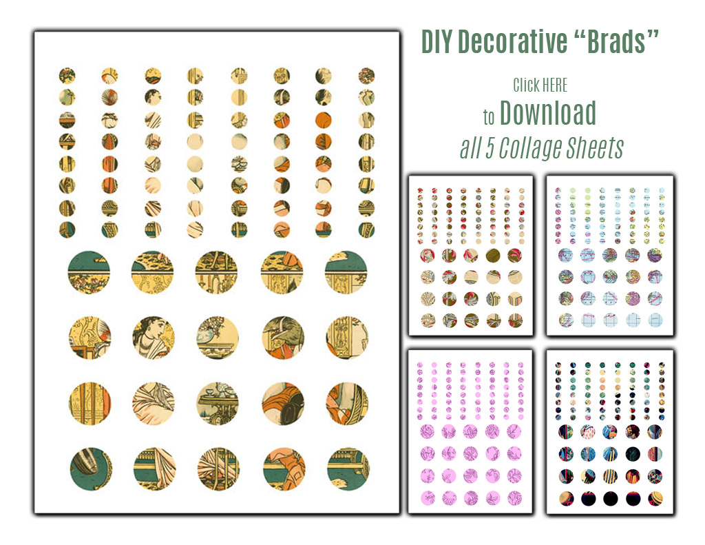 printable collage sheets for brads