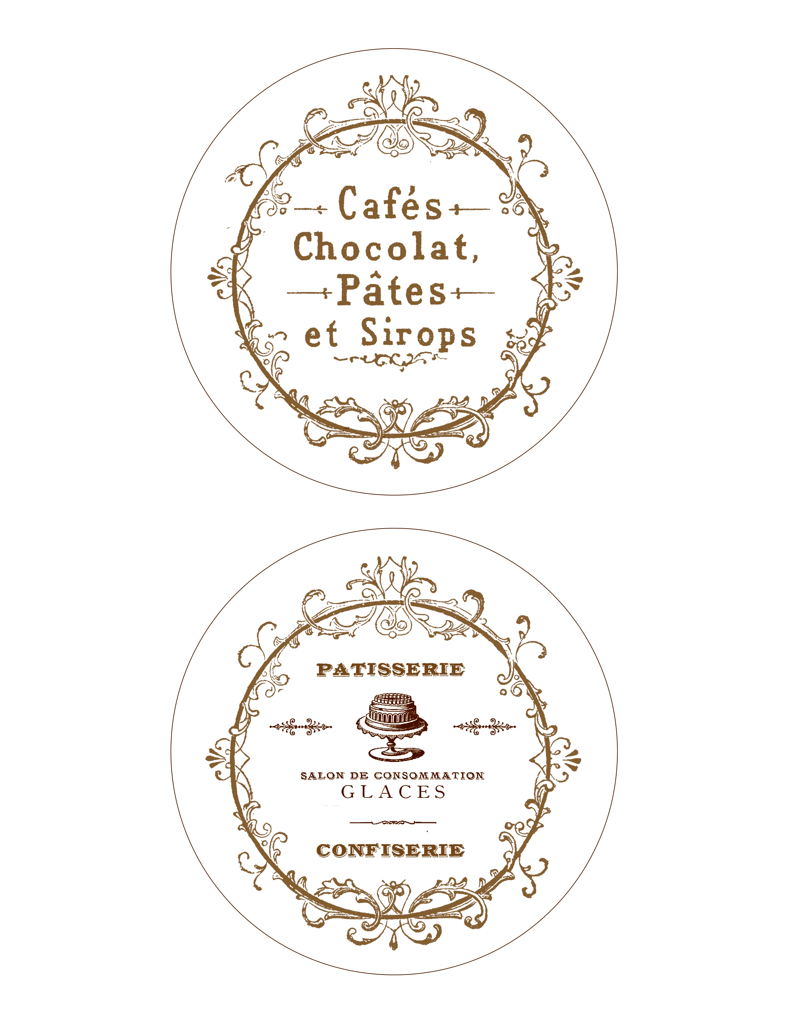 Printable French Coasters