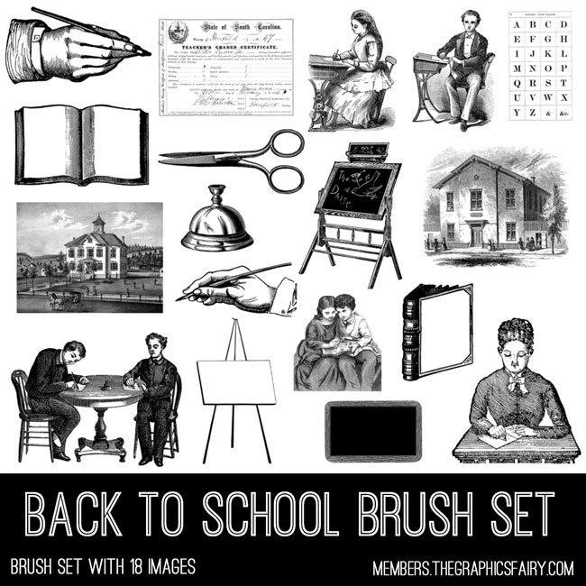 Back to school themed collage with children and teachers
