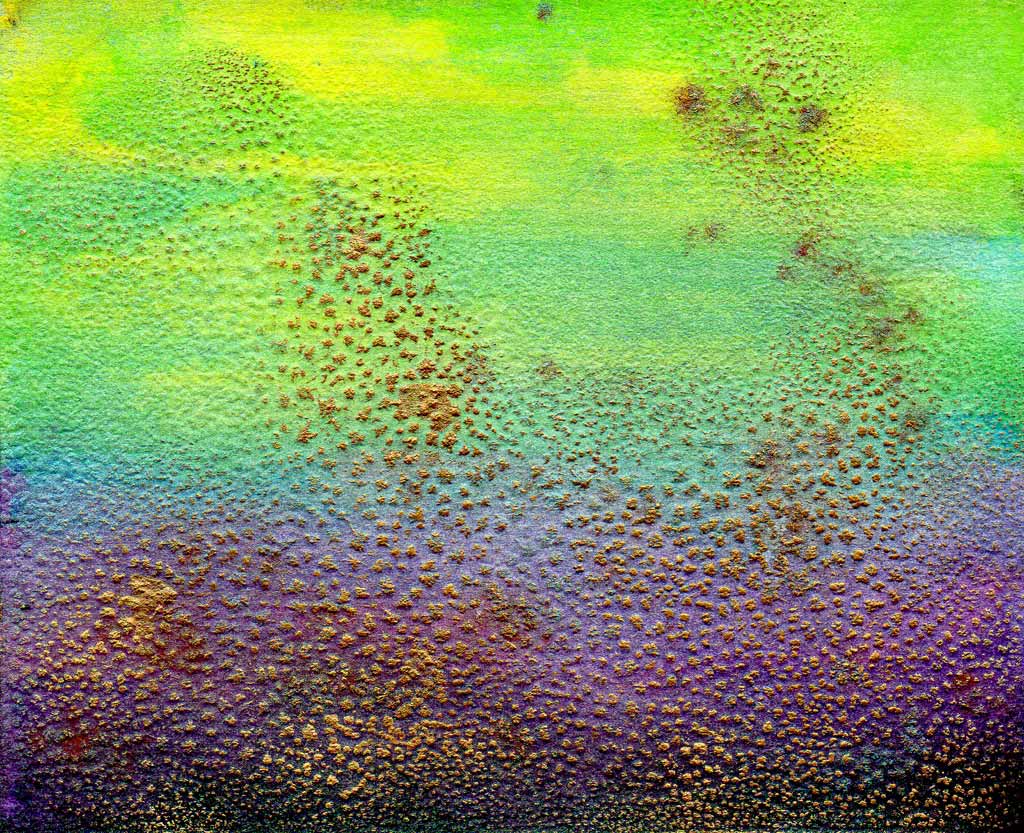 close up of watercolor salt effect