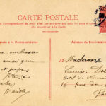  carte postale french postcard image with stamp