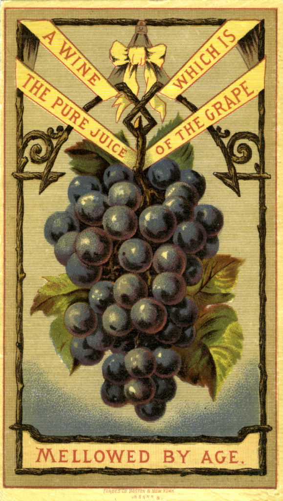 Nostalgic Wine and Grapes Art Image