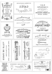DIY French Ephemera Fabric Labels and Free Printable