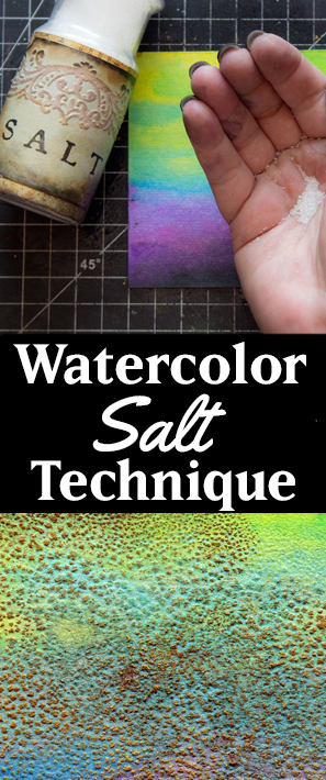 Salt on Watercolor Technique