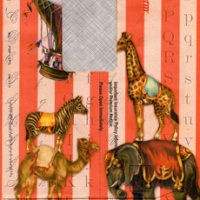 repurposing junk mail for junk journals with circus animals