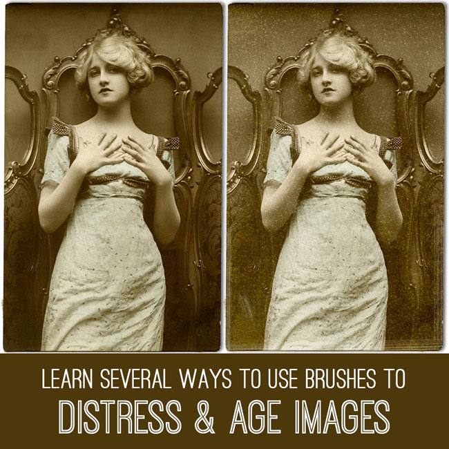 distressing aged photos with actress ladies