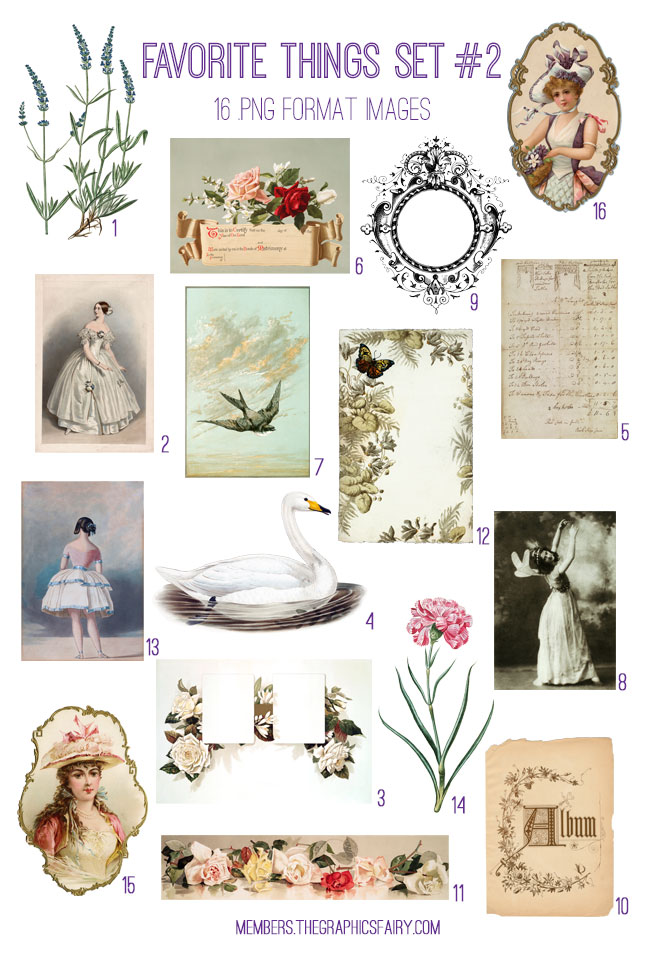 Collage with ladies and flowers and birds