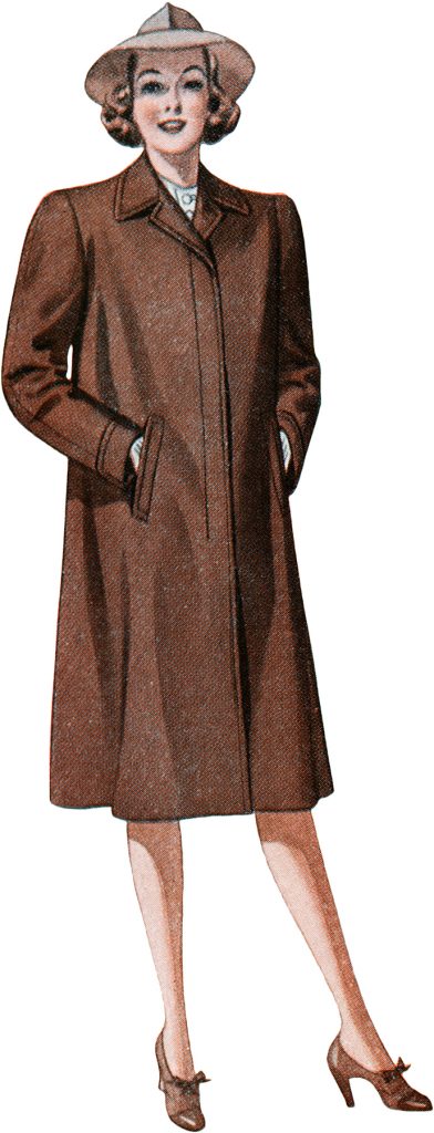 ladies 1940's coat image