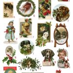 Christmas Dogs and Cats Collage