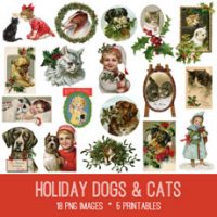 collage of christmas dogs and cats