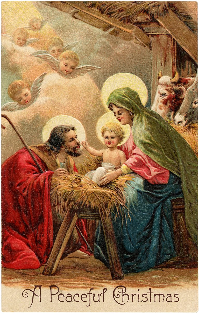 10 Merry Christmas Nativity Images! The Graphics Fairy