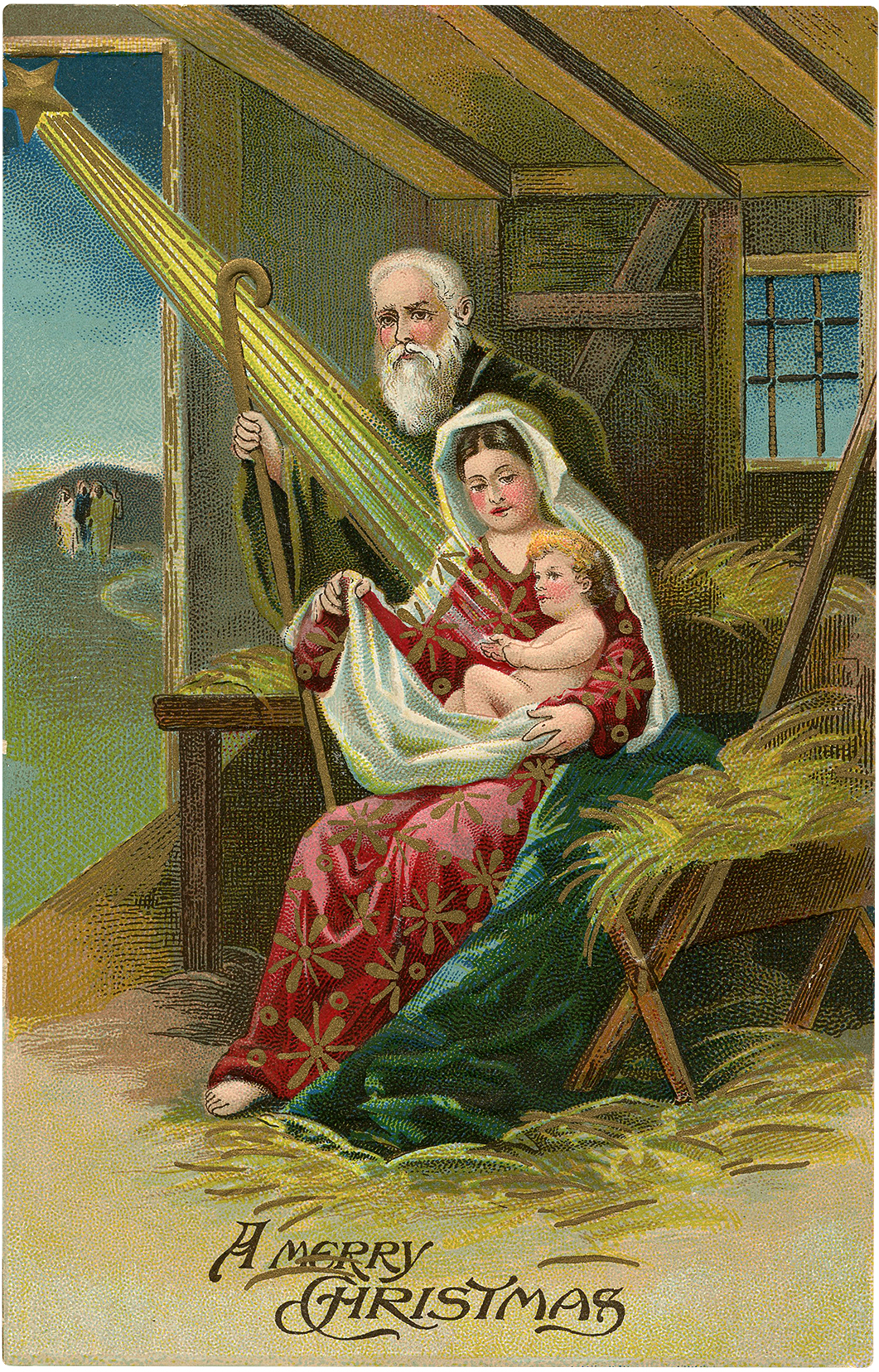 vintage nativity images