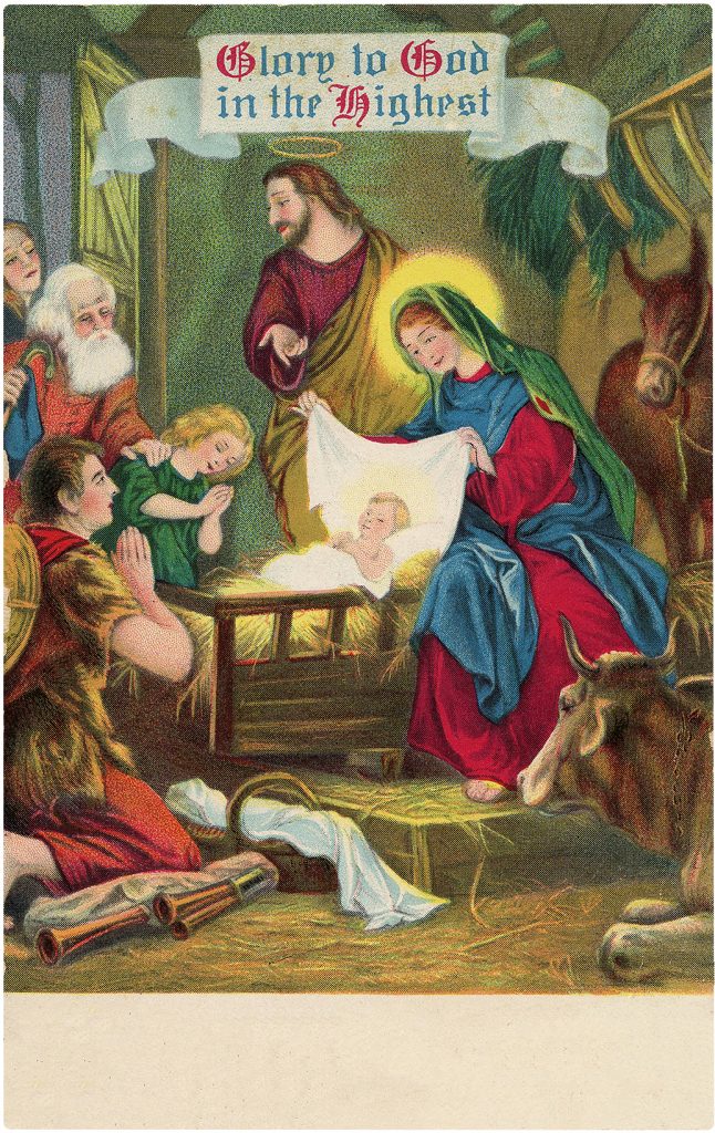 8 Vintage Christmas Nativity Images! - The Graphics Fairy