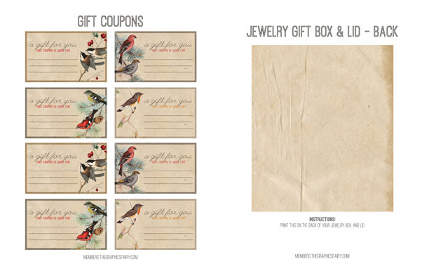 Winter birds Collage coupons