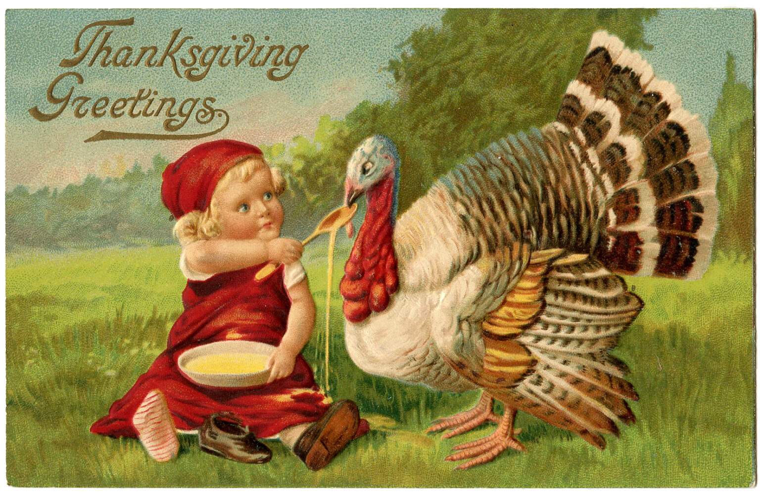 4 Thanksgiving Kids Images! - The Graphics Fairy