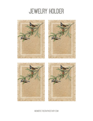 Winter birds Collage cards