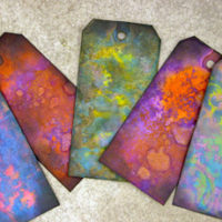 Ink dyed tags