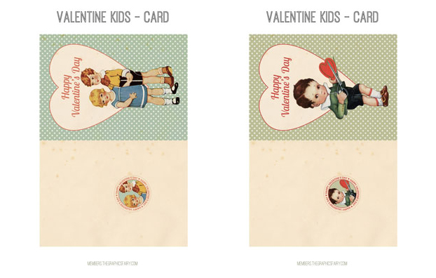 Valentine kids collage card