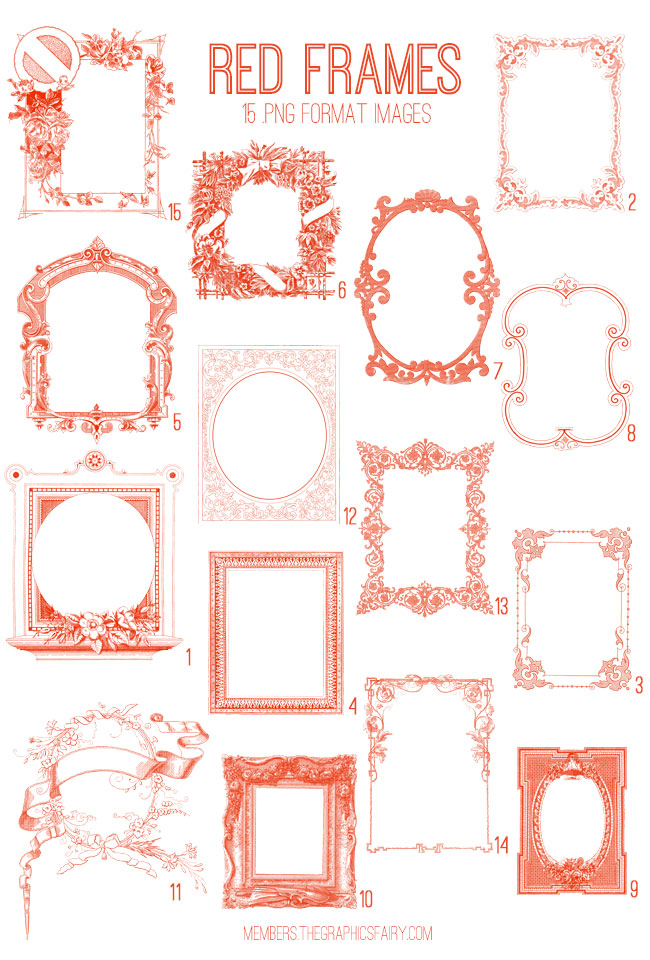 Fancy Frames Collage red