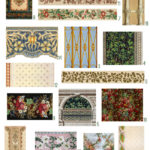 Antique Floral Wallpaper Collage