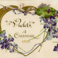 Violets and heart image