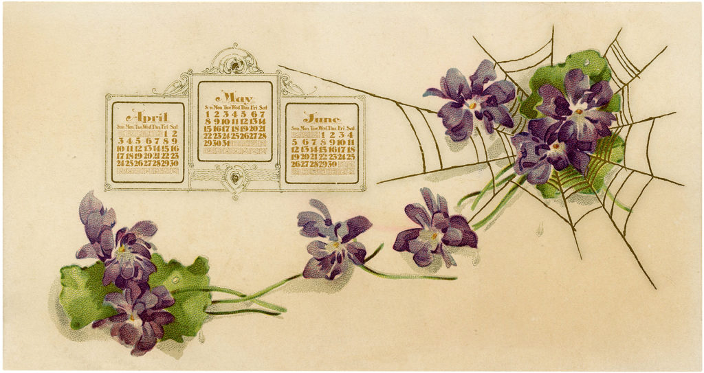 Violets Calendar card image