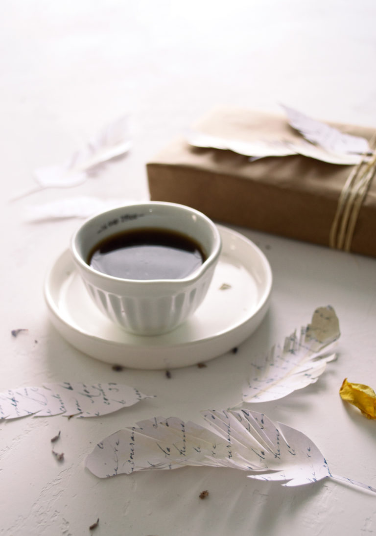 DIY French Script Paper Feathers Project + free printable