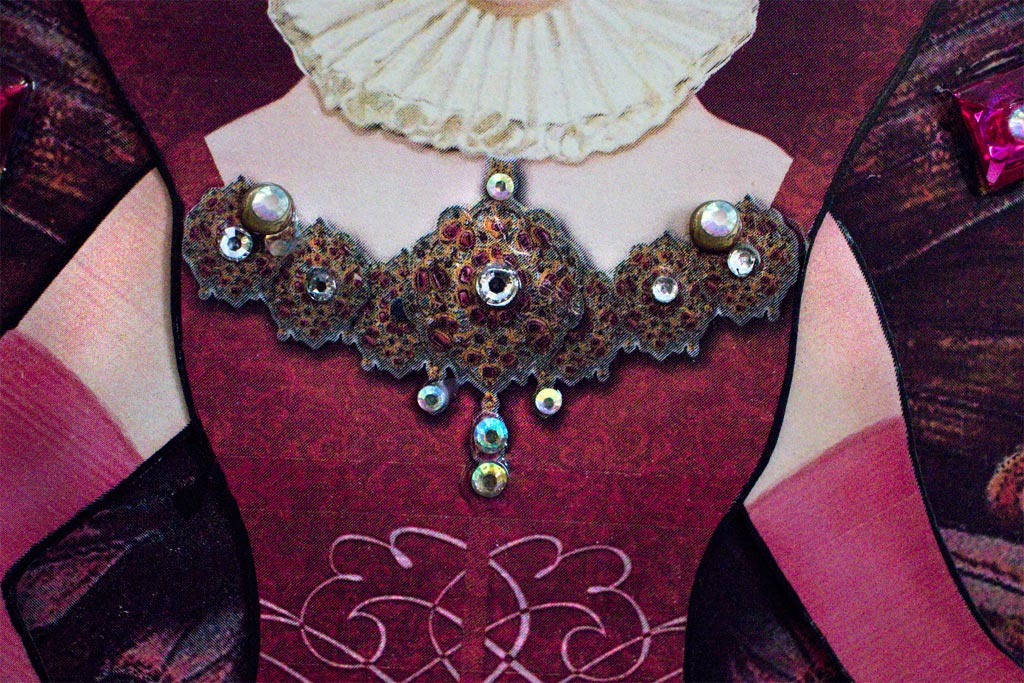 close up of dolls necklace