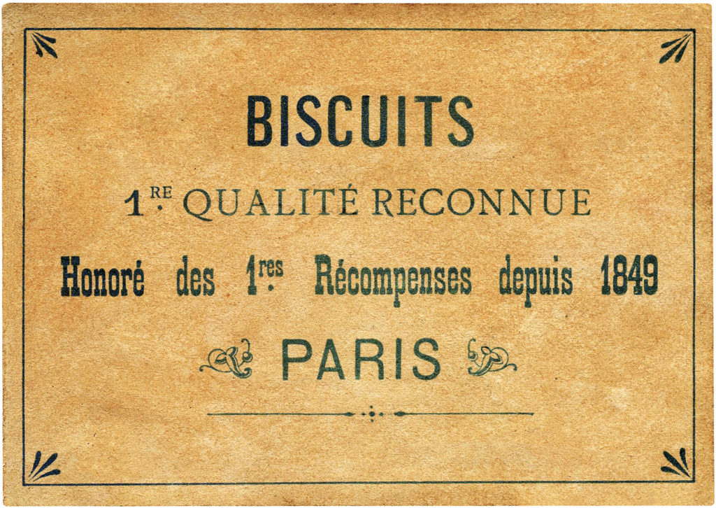 French Biscuit Label