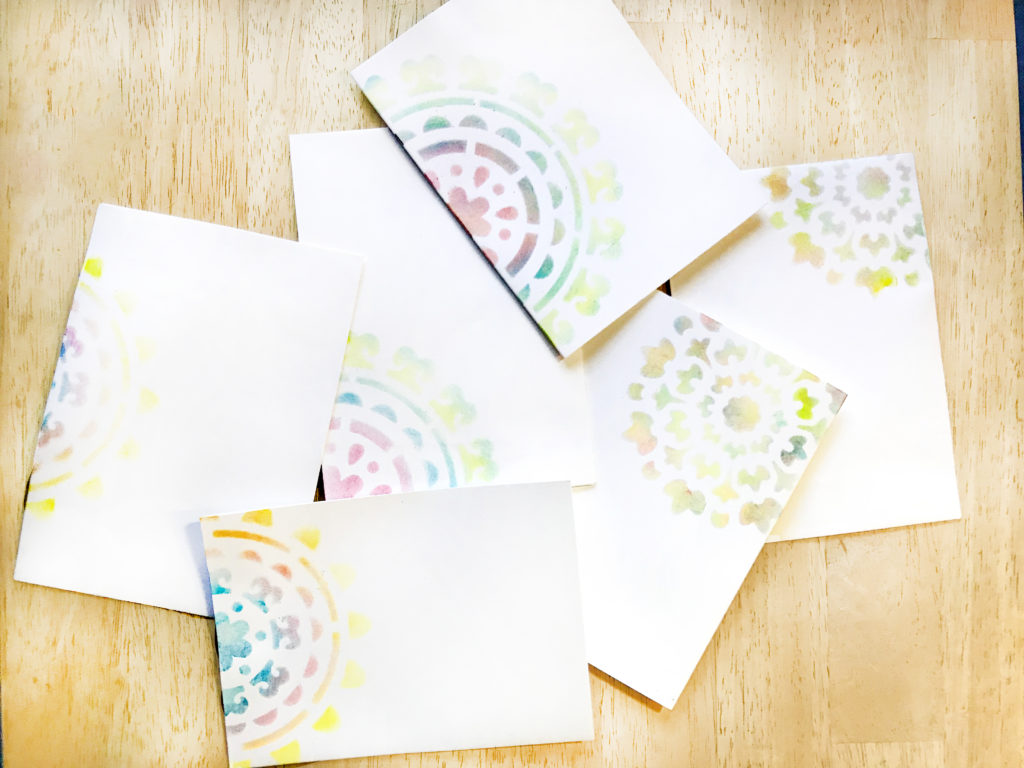Quick Stenciled Greeting Cards!