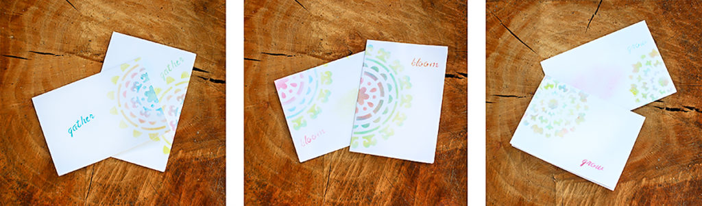 Quick Stenciled Greeting Cards!