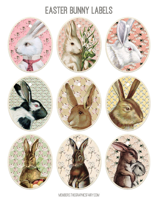 Free Printable Vintage Easter Tags! - The Graphics Fairy