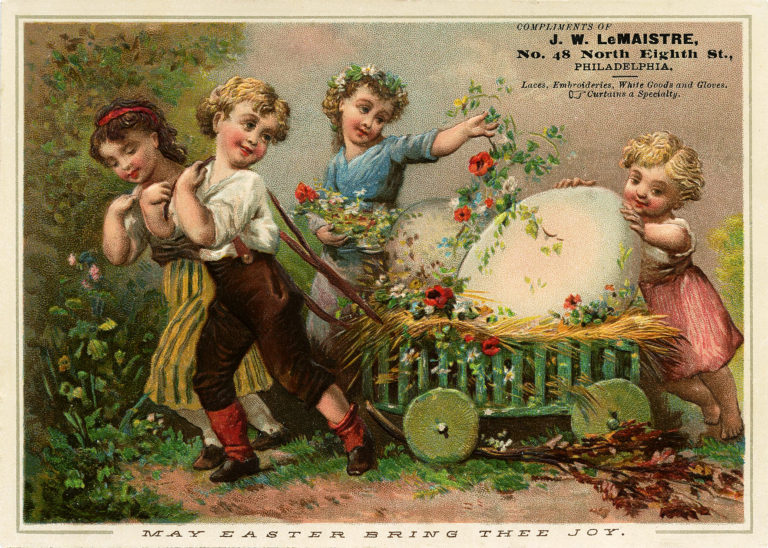 15 Vintage Children with Easter Egg Pictures! - The Graphics Fairy