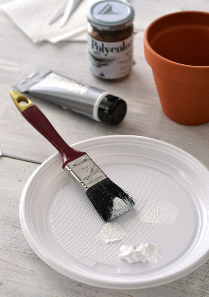 Dry Brushing the pots