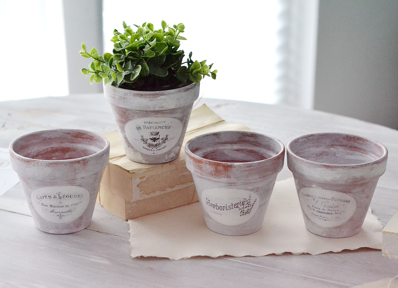 DIY Aged French Pots project + free printable!