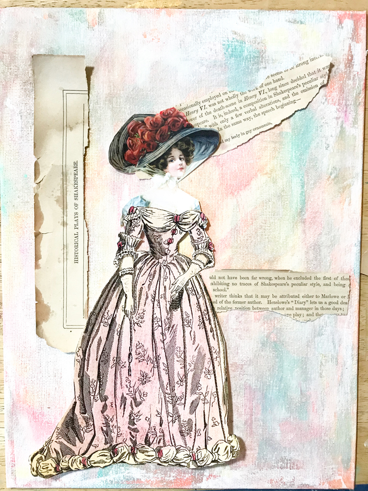 victorian lady collage