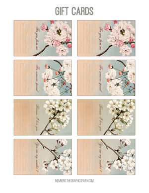 Cherry Blossoms Collage cards
