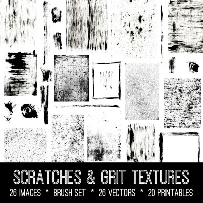 scratched textures collage