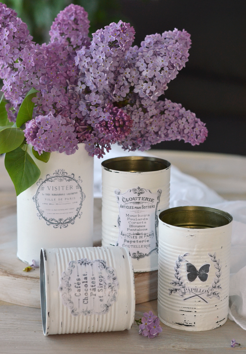 diy vintage french recycled tin cans project free printable