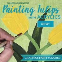 Painting Tulips with Acrylic paints
